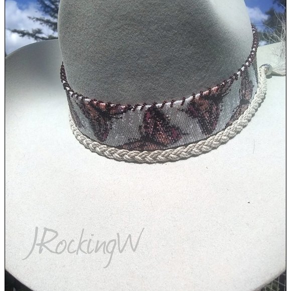 JRW Custom Cowboy Infinity Hat Band Butterflies main image 7